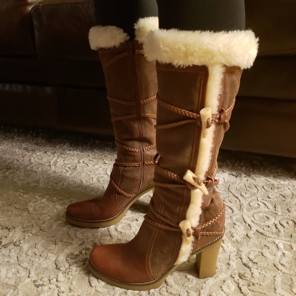BCBGirls Shoes - BCBGirls Labany Zip Up Boot Brown 7.5